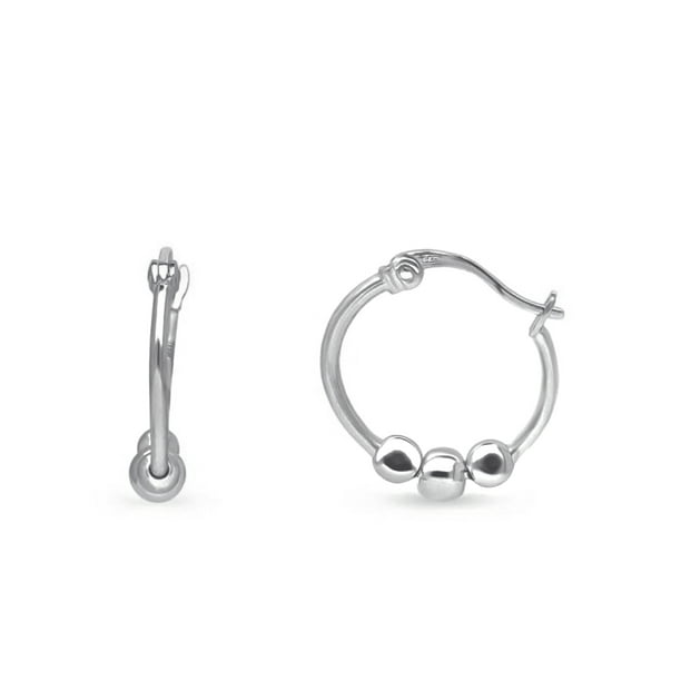 Stainless Steel Blue IP-plated Polished Round Hinged Hoop Earrings 2mm x 19mm Stainless Steel Blue IP-plated Polished Round Hinged Hoop Earrings 2mm x 19mm